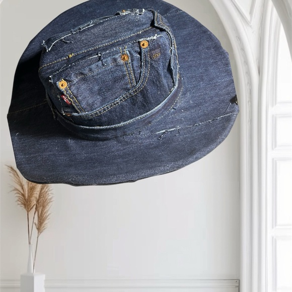 Levi's Blue Denim Western Hat - Picture 5 of 6